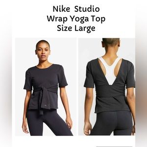 Nike Black Wrap Yoga Top